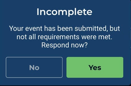 Incomplete - Missing a reporting requirement