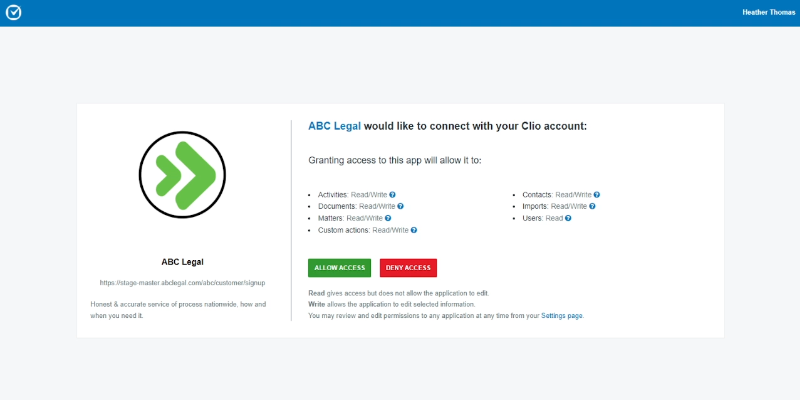 Clio_Authorize