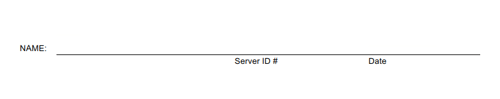 sign example on Service Return 